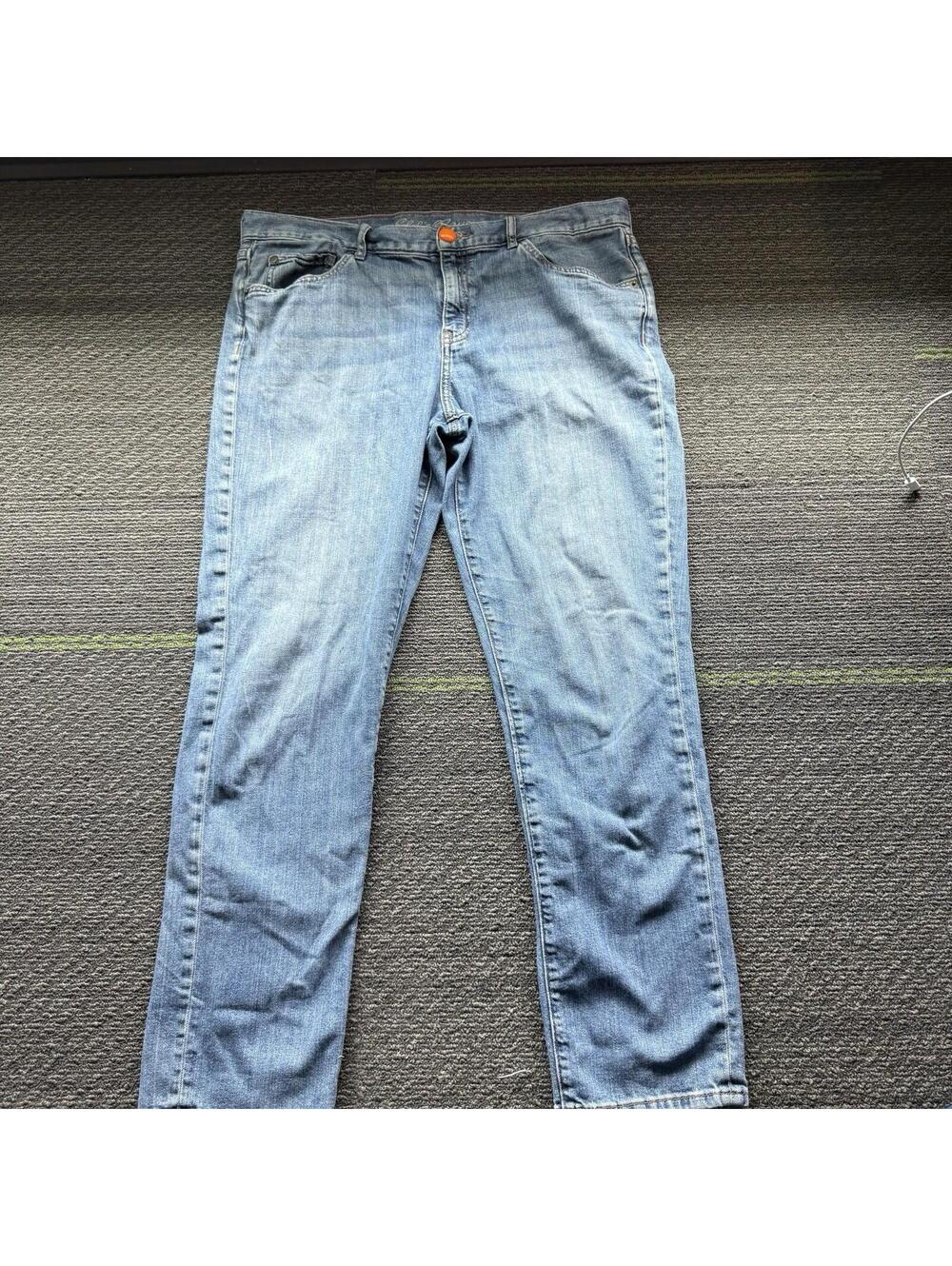 Eddie Bauer Boyfriend Slim Jeans Womens Size 12 Blue Denim